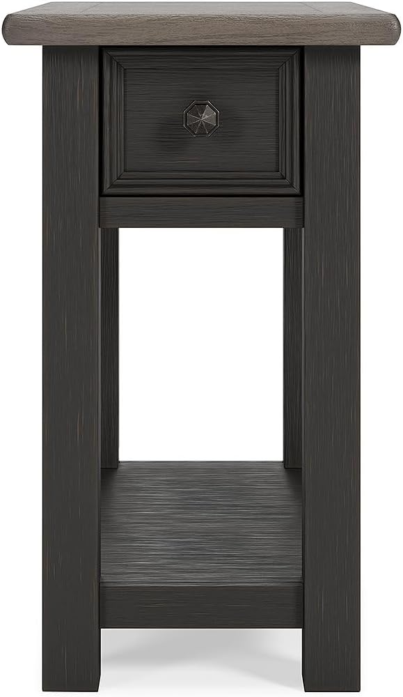 Signature Design by Ashley Tyler Creek Chair Side End Table, Light Brown & Whitewash