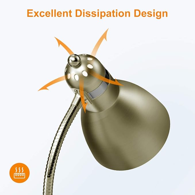 LEPOWER Floor Lamp, Metal Standing Lamp with Adjustable Gooseneck, Heavy Metal Base, Reading Pole Lamp for Office, Floor Lamps for Bedroom, Living Room