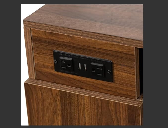 24"-118" Extendable Dining Table with Storage for 2-12 People, Modern Space-Saving Extra Long Wood Folding Table with USB & AC Outlets, Multifunctional Conference Meeting Desk, Walnut