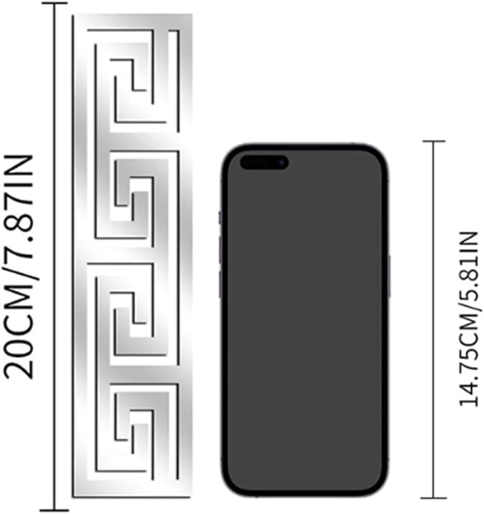 12 Pcs Geometric Shape Acrylic Wall Stickers Removable Adhesive Wall Mirror Decor for DIY Living Room Home Background (Black)