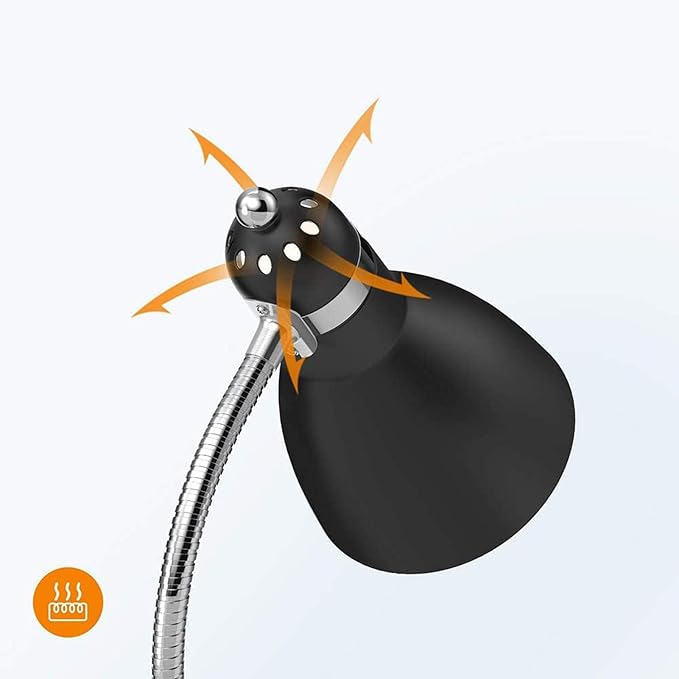 LEPOWER Floor Lamp, Metal Standing Lamp with Adjustable Gooseneck, Heavy Metal Base, Reading Pole Lamp for Office, Black Floor Lamps for Bedroom, Living Room