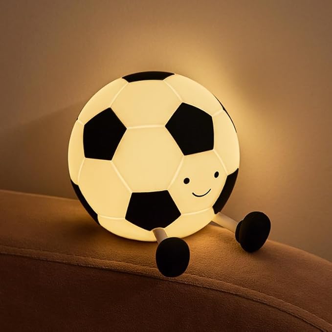QANYI Sport Fans Soccer Light,Rechargeable Small Lamp Dimmable with Soft Touch,Football Nightlight Accessories Stuff Game Decor, Birthday Christmas Soccer Lover Gifts for Girls 8-12 Kids Teens Boys