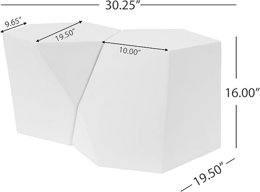 Nesting Coffee Table Set of 2, Modern Round Wooden Circle Accent Coffee Tables for Small Spaces Living Room Bedroom Balcony Office Drum Side Table