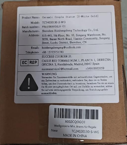 White Gold Mini Hugging Couple Statue Ceramic Lover Figurine Home Decor is a Romantic Gift for Her on Wedding Anniversary and Valentines, TV Stand Decoration Knick Knacks for Shelves (White Gold)