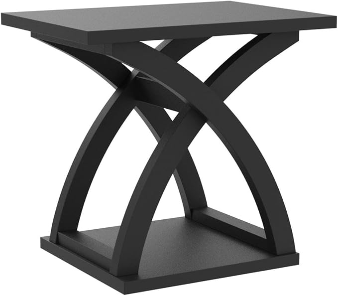 ChooChoo End Side Table Set of 2, Modern End Table with Storage Shelf, X-Design Side Table Living Room