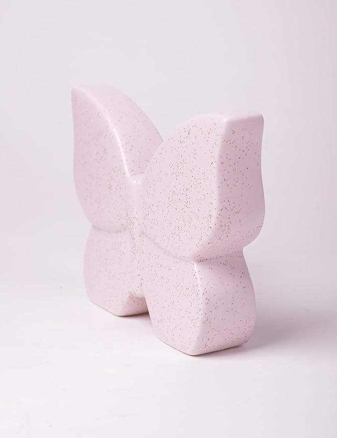 Butterfly Decor Statue Animal Figurine Gifts Modern Arts Ceramic Sculpture Cream 6.7 inch