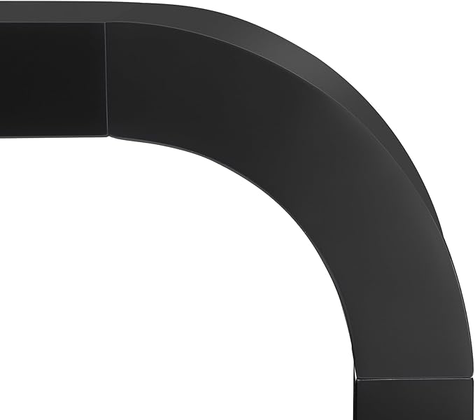 kevinplus 52'' Modern Console Table Sofa Table Minimalist Entryway Table, Contemporary Narrow Console Table Sofa Table for Living Room Dining Room Kitchen Entryway, Curved Tabletop, Black