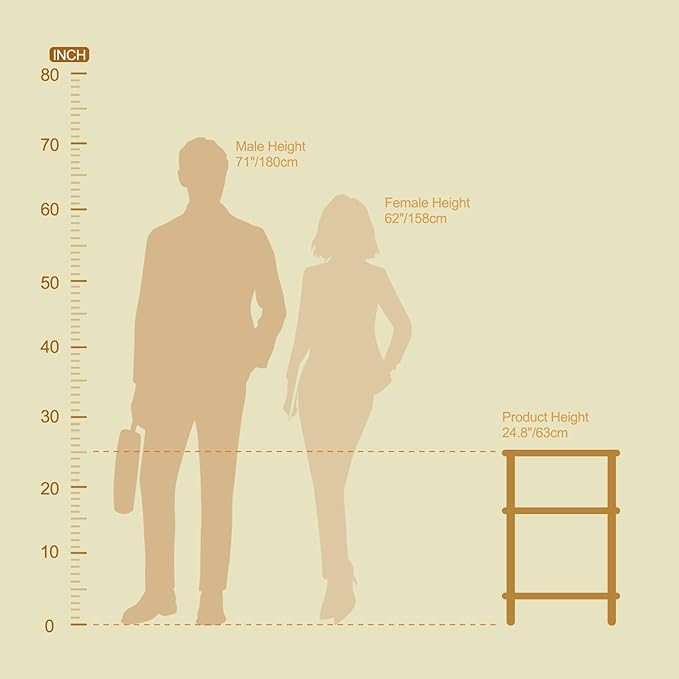 X-cosrack Side Table, Small End Table Record Player Stand with Storage, Vinyl Record Storage Night Stand for Living Room, Bedroom,Office(Patent Pending)(Rustic Brown and Classic Black)