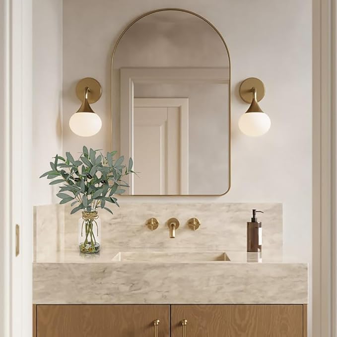 DILATATA Artificial Olive Stems in Glass Vase with Faux Water and Real Stones 15" Fake Greenery Plant Olive Leaves for Home Office Farmhouse Bathroom Bedroom Kitchen Table Centerpiece Decor