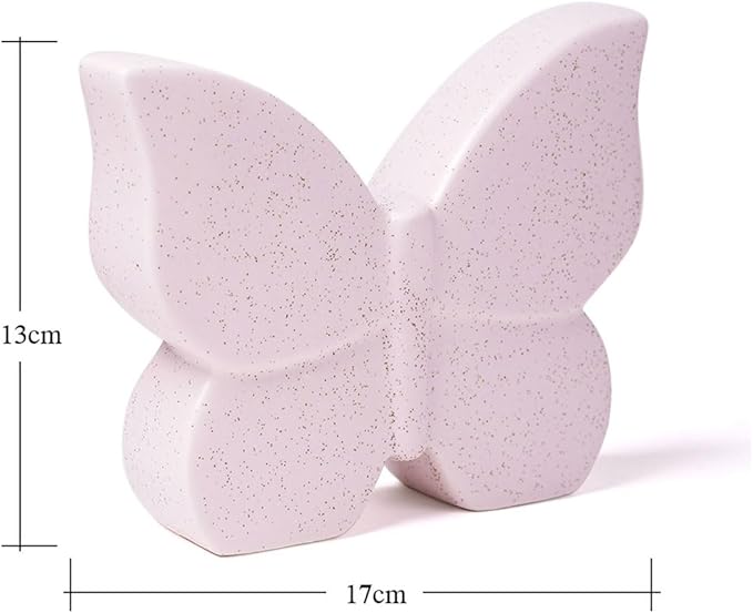 Butterfly Decor Statue Animal Figurine Gifts Modern Arts Ceramic Sculpture Cream 6.7 inch