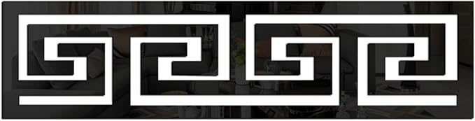 12 Pcs Geometric Shape Acrylic Wall Stickers Removable Adhesive Wall Mirror Decor for DIY Living Room Home Background (Black)