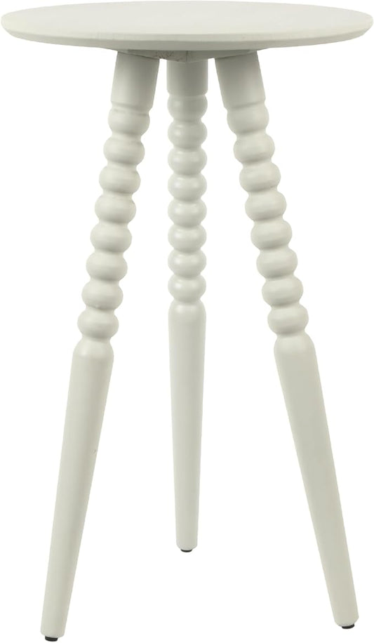 Silverwood Allison Compact Round Accent Table with Turned Legs, Sea Glass