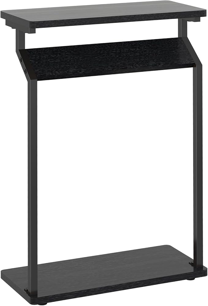 Livofloral Narrow Side Table for Small Spaces, Small End Table, Slim Couch Tray Tables, Small Side Table for Couch, Skinny Thin End Tables for Living Room, Bedroom, Black