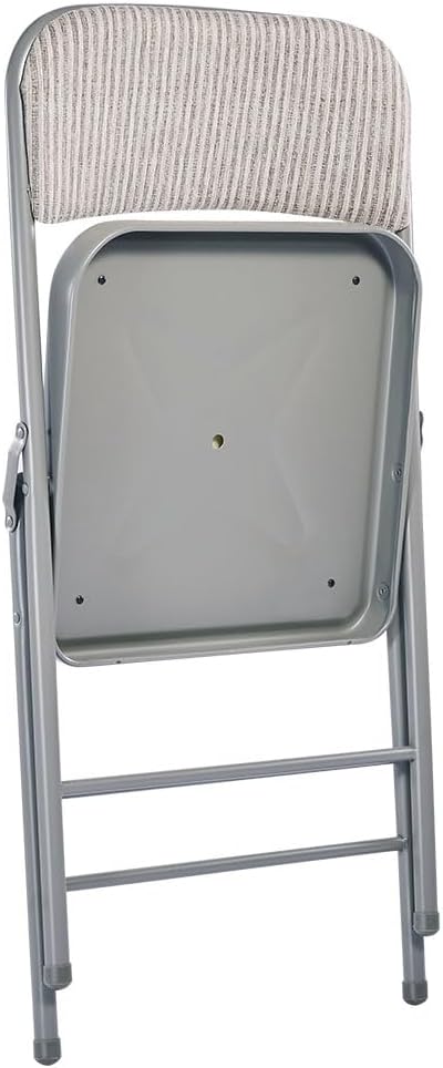 Amazing for less Pack of 4 (Fabric/Vinyl) Steel Frame Metal Foam Padded Folding Chairs (Black, Gray, White)