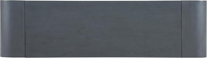 kevinplus 54.3'' Rustic Wood Console Table Sofa Table with Fluted Drawer Storage for Entryway, Modern Elegant Design & Curved Edge, Easy Assemble, Navy Blue