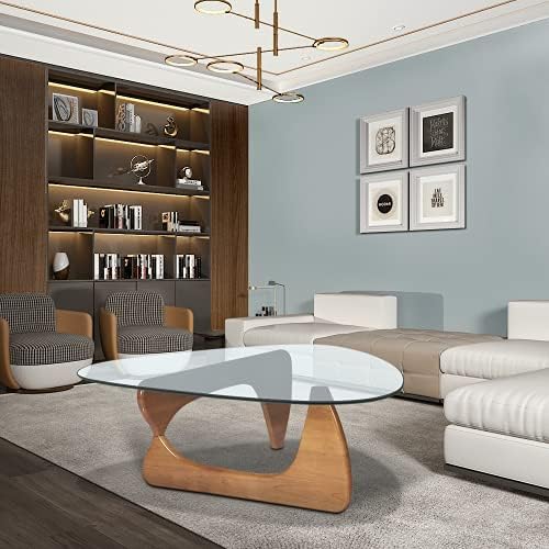 Home Modern Triangle Coffee Table with Storage Shelf, Lift-Top Design for Living Room, Small Space Accent Table