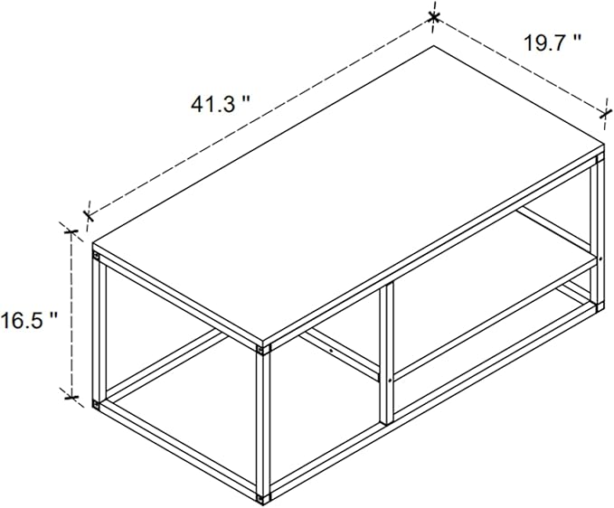 BOFGO 2-Tier Coffee Table - Compact & Versatile, Ideal for Living Room