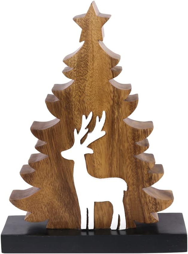 Decozen Living Room Decor: Handcrafted Christmas Tree Centerpiece - Christmas, Bedroom, Indoor Coffee Table, House, Dining Room, Farmhouse & Kitchen Decor, Housewarming Gifts - Solid Wood