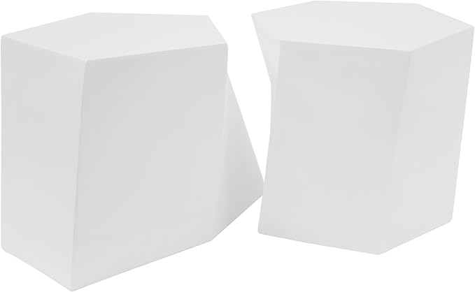 Nesting Coffee Table Set of 2, Modern Round Wooden Circle Accent Coffee Tables for Small Spaces Living Room Bedroom Balcony Office Drum Side Table