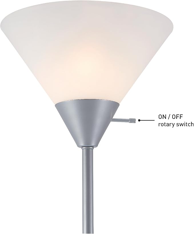 Globe Electric 67150 Elliott Floor Lamp, Silver (Pack of 2)