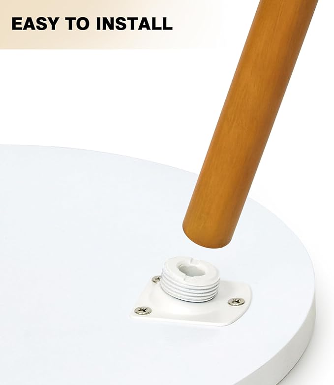 Tall Plant Stand Indoor, Mid Century Wood White Flower Stand for Corner, Metal Plant Holder, Modern Home Decor Small Round Side End Table (11.8"x20")