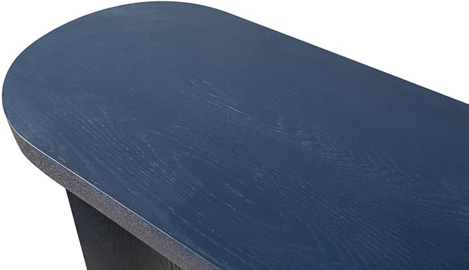 kevinplus 60'' Modern Console Table Sofa Table Entryway Table for Living Room, Contemporary Console Table Sofa Table Sturdy Construction, Curved Legs, Navy Blue