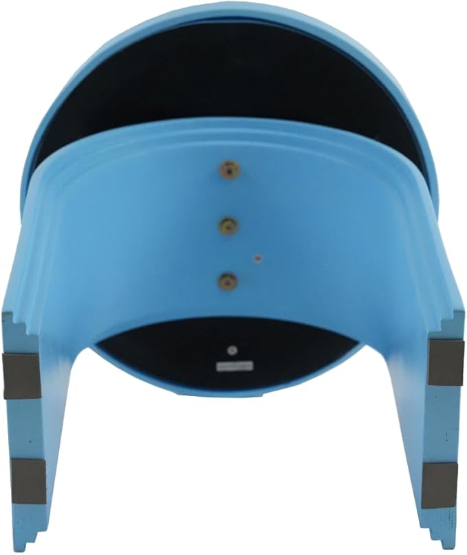 Round Side Table, Modern Wood End Table with Sturdy Base, Small Blue Drink Table for Living Room, Bedroom and Small Spaces