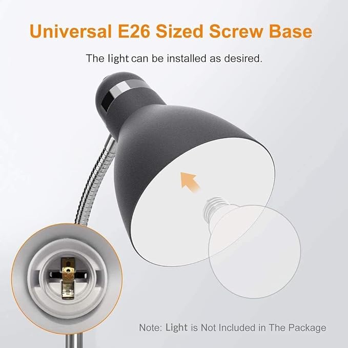 LEPOWER Floor Lamp, Metal Standing Lamp with Adjustable Gooseneck, Heavy Metal Base, Reading Pole Lamp for Office, Black Floor Lamps for Bedroom, Living Room