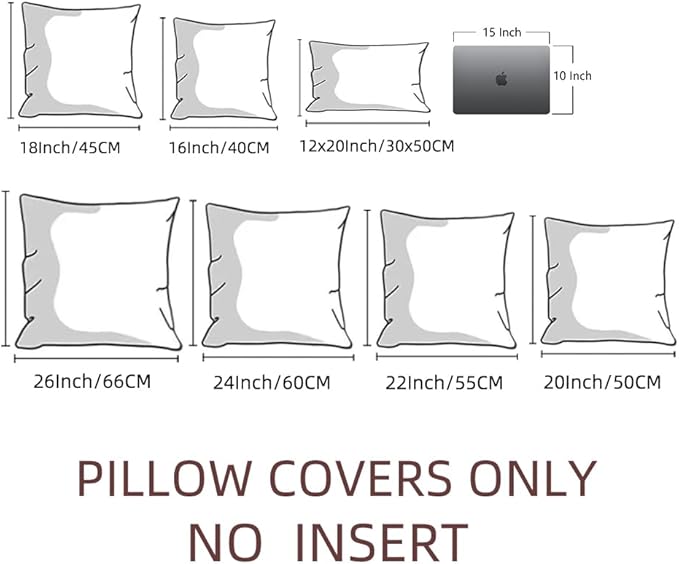 Fancy Homi Set of 2 Boho Black Lumbar Decorative Throw Pillow Cover 12x20 Inch for Couch Bed Sofa Chair, Modern Organic Farmhouse Home Decor, Soft Cotton Cute Accent Rectangle Cushion Case