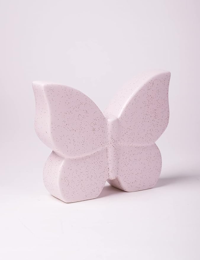 Butterfly Decor Statue Animal Figurine Gifts Modern Arts Ceramic Sculpture Cream 6.7 inch