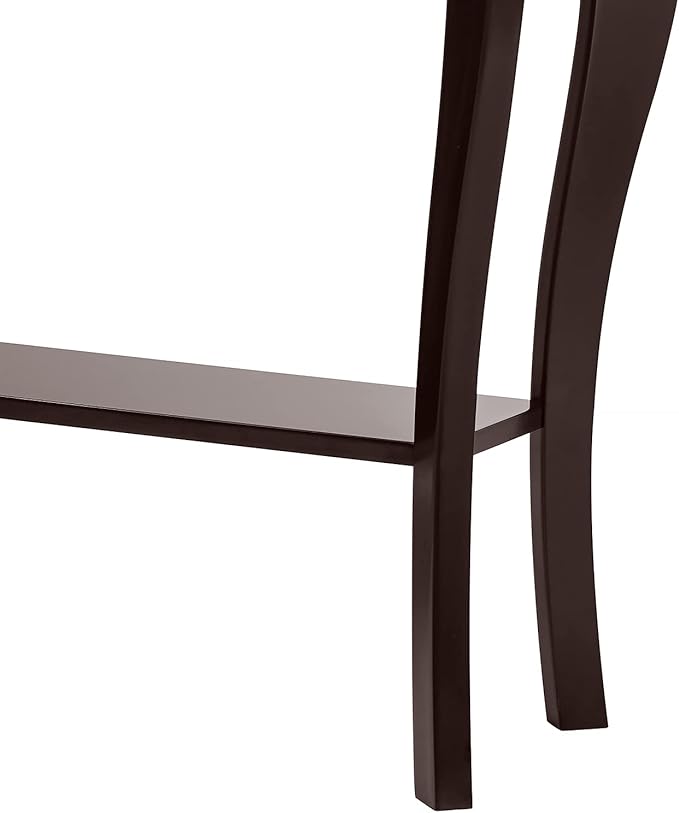 ChooChoo Narrow Console Table with Drawer, Chic Accent Sofa Entryway Table with Shelves for Entryway, Living Room, Hallway, Espresso