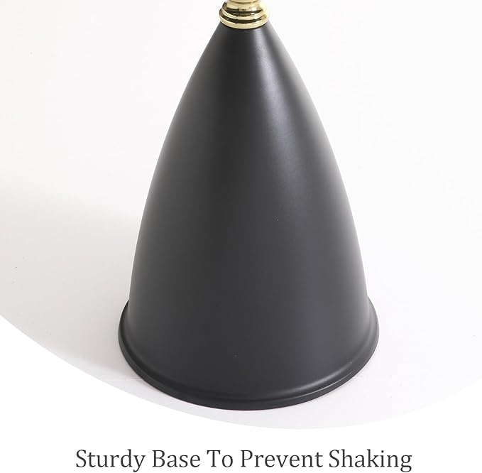 MSOBAIW Round Side Table Small Pedestal Table, Modern Circle Accent End Tables Living Room, Black Minimalist Drink Martini Tables for Small Spaces