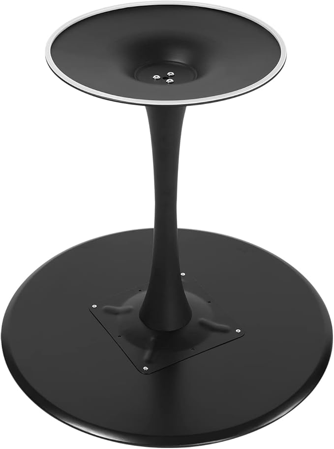 Black Round Dining Table for 31.5 inch,Mid Century Modern Small Tulip Table with Metal Pedestal Base for Living Room Kitchen Dining Room (Black)