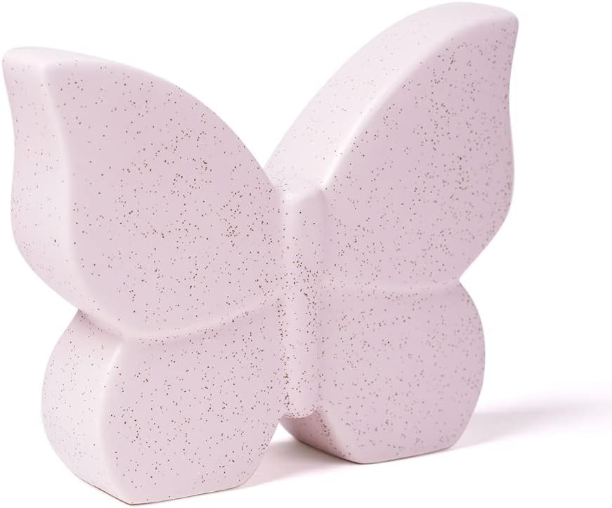 Butterfly Decor Statue Animal Figurine Gifts Modern Arts Ceramic Sculpture Cream 6.7 inch