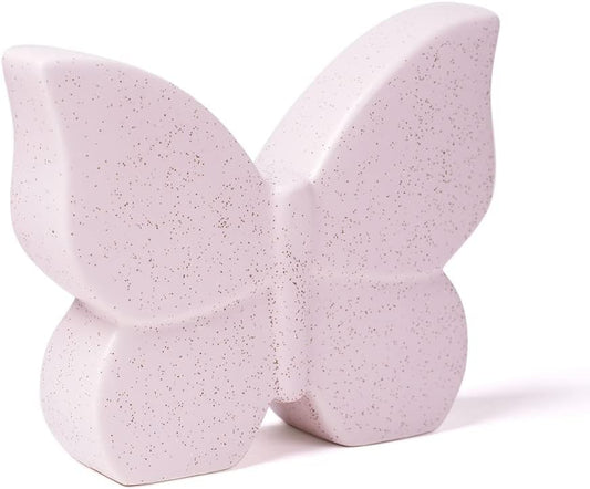 Butterfly Decor Statue Animal Figurine Gifts Modern Arts Ceramic Sculpture Cream 6.7 inch