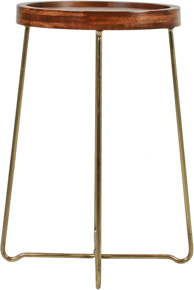 East at Main Aria Solid Mango Wood Tray Top Table (Side Table)