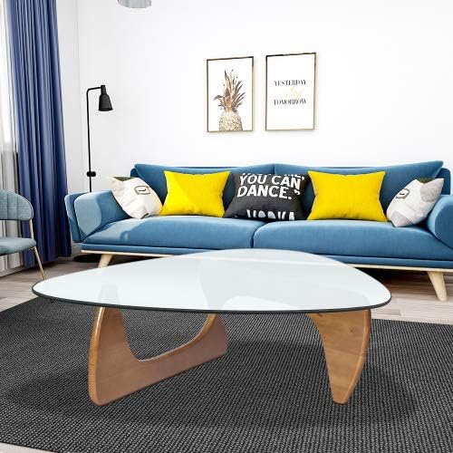 Home Modern Triangle Coffee Table with Storage Shelf, Lift-Top Design for Living Room, Small Space Accent Table
