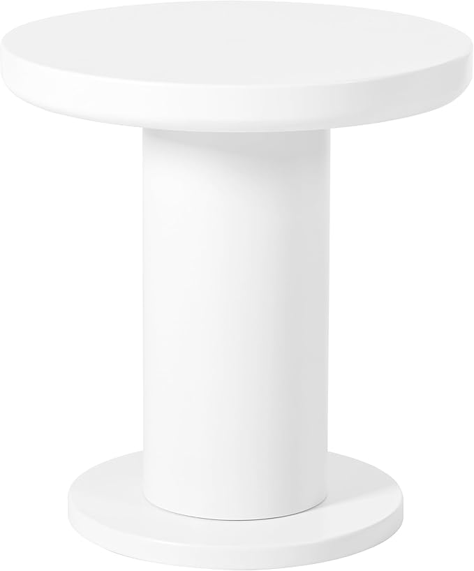 GDFStudio 39.3'' Nesting Coffee Table Set of 2,Cloud-Shaped & Round Side Tables, Minimalist Irregular Center Table with Sturdy Legs for Living Room,Easy Assembly,White