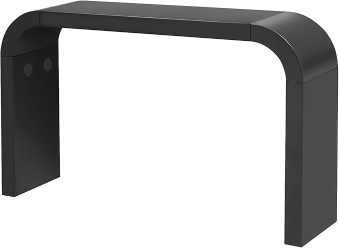 kevinplus 52'' Modern Console Table Sofa Table Minimalist Entryway Table, Contemporary Narrow Console Table Sofa Table for Living Room Dining Room Kitchen Entryway, Curved Tabletop, Black