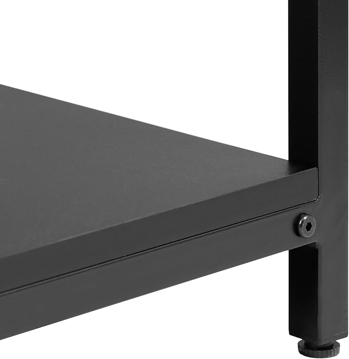 ZenStyle Product Image 2-Tier Industrial Coffee Table with Storage Shelf for Living Room, Wood Look Accent Furniture with Vintage Wooden Board Stable Metal Frame Cocktail Table Tea Table