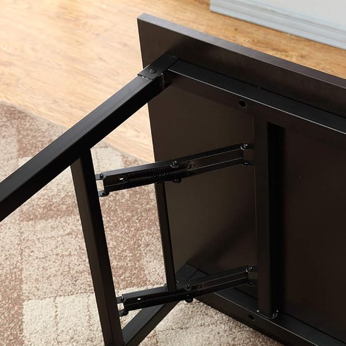 Need Home Office Desk - 62 Inches Large Computer Desk Sturdy Black Table Foldable Desk Gaming Computer Table No Assembly Required AC5CB 62inch