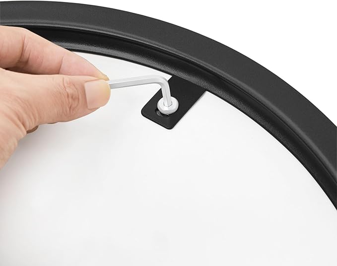 Yaheetech Round End Table Set of 2,16in Faux Marble Accent Table,Modern Side Table with Marble Top and Metal Frame,Small Coffee Table Telephone Table for Living Room/Small Space,Black