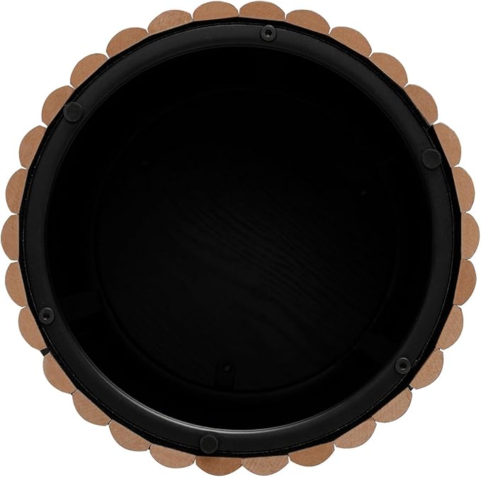 Nesting Coffee Table Set of 2, Modern Round Wooden Circle Accent Coffee Tables for Small Spaces Living Room Bedroom Balcony Office Drum Side Table