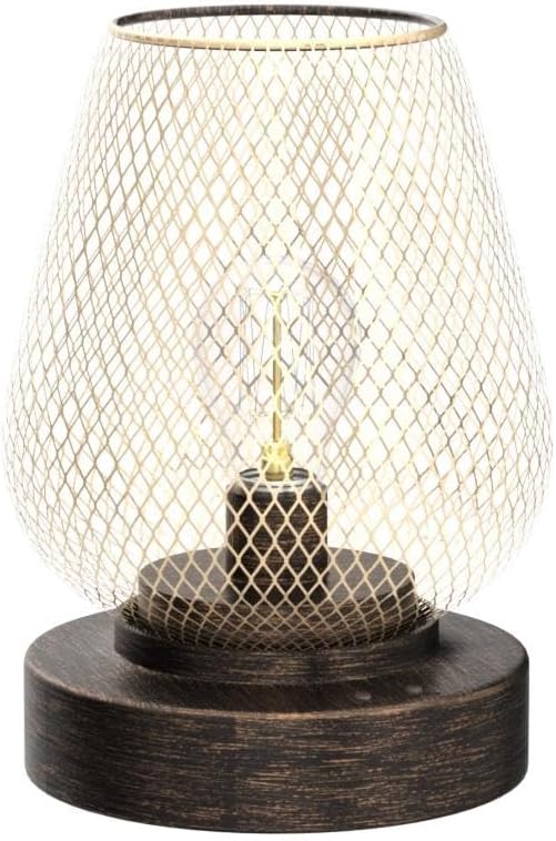 UBright 2 Pack Rechargeable Table Lamp Cordless Table Lamp Battery Operated Lights Metal with 4 Lighting Mode Indoor Outdoor Lights for Patio Bedroom Living Room (Bulb Included) Bronze