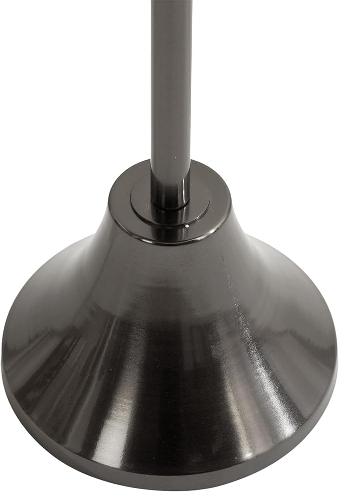 Kate and Laurel Sanzo Modern Pedestal Side Table; 15 x 15 x 24; Gray Gunmetal; Decorative End Table with Hammered Tabletop for Use as a Bedroom Nightstand or Living Room Accent Table