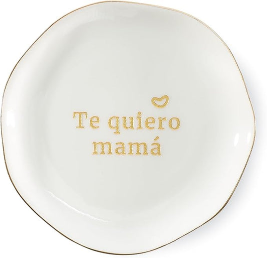 HOME SMILE I Love You Mom Gifts in Spanish Mother's Day Birthday-Te Quiero Mama Ring Dish
