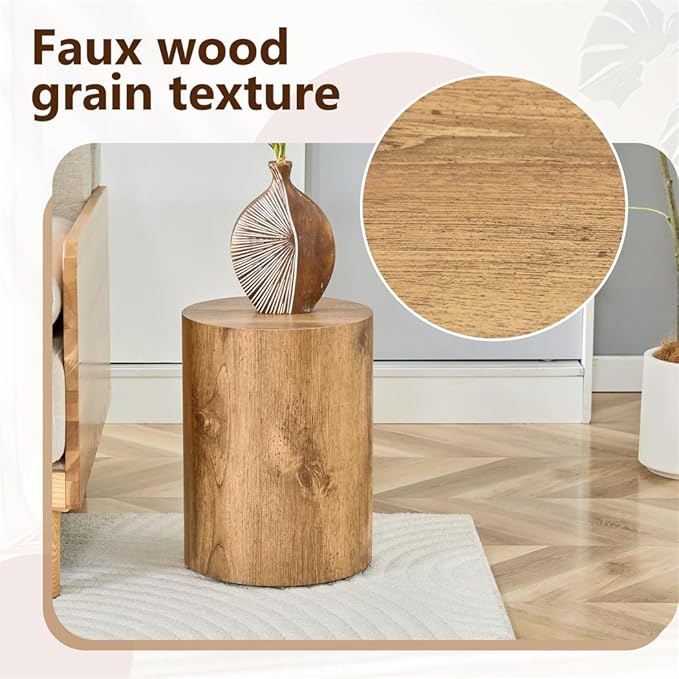 End Table Set of 2, Modern Round Side Table Sofa Couch Tables, Living Room Tables, Bedside Table Nightstand for Small Spaces, Bedroom