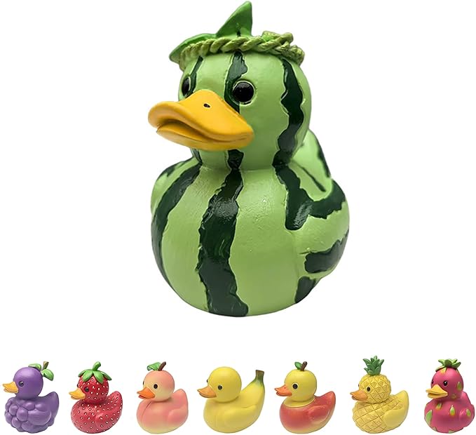 Whimsical Resin Shelf Sitter - 3 Inch Mini Decorative Sculpture for Office Desk Kitchen Living Room School - Creative Tabletop Ornament Gift with Exquisite Detailing (Watermelon)
