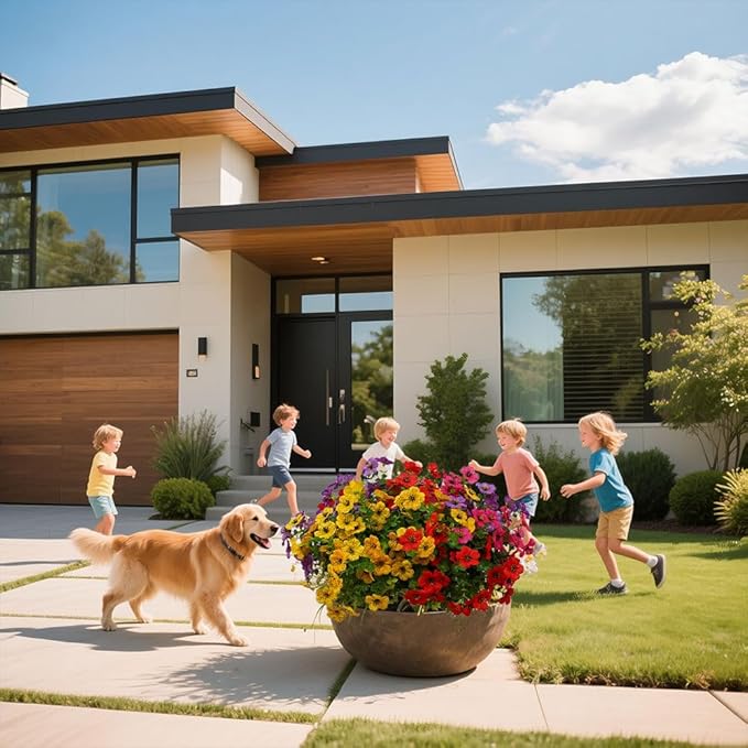 12 Bundles Artificial Flowers for Outdoor Indoor Fake Flowers UV Resistant Artificial Outdoor Flowers Fake Plants Faux Flower for Porch Garden Home Patio Decor Home ((Mix Pink Red Purple Yellow))