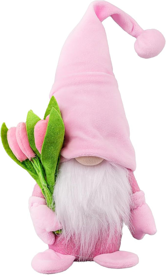 Gnome Plush Decorations,15 inch Gnomes Decorations for Home,Christmas Gnomes Plush Table Decoration Gnome Gifts for Women Christmas Gnome Decor Gifts,Pink